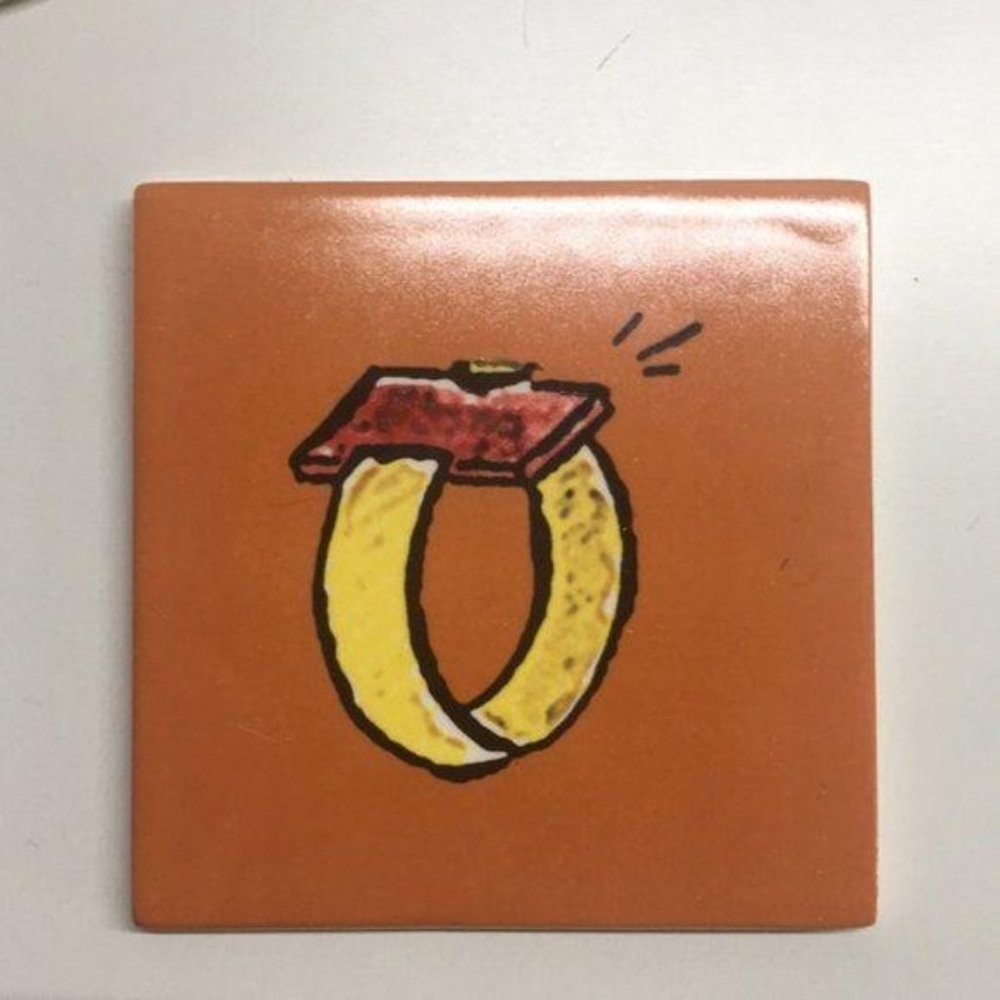 Bloomingdale Vintage Ceramic tile coaster Set of 4 home fashion party - Picture 5 of 8